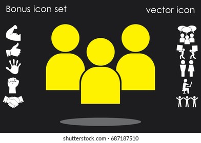 3 people icon vector illustration eps10.