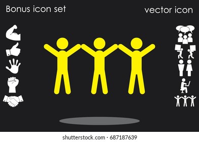 3 people icon, vector illustration eps10.