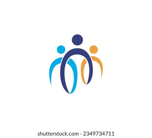 3 People logo design illustration