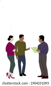 3 personas ilustraciones vectoriales idea de negociación logo inspiración vendedor para marketing y etc