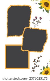 3 photo collage template. vector illustration, new collections