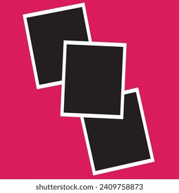 3 photo collage template. vector illustration, new collections