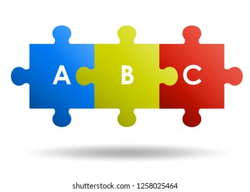 3 pieces Puzzle design