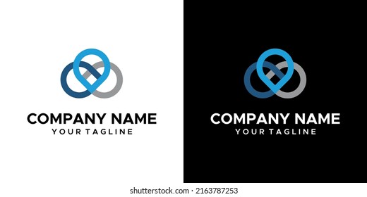 a 3 pin themed graphic image, on a white and black background. vector graphics base.