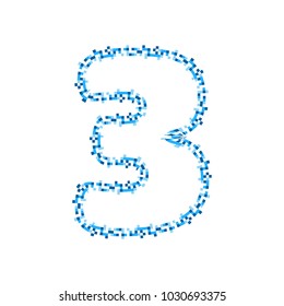 3 Pixel Letter Logo Icon Design