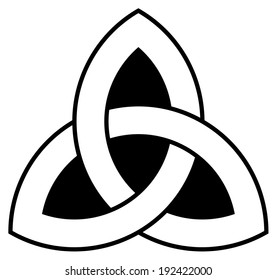 3 point Celtic Triquetra (Trinity) knot for your logo, design or project (vector illustration)