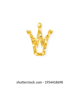 3 point crown glitter icon. Clipart image isolated on white background
