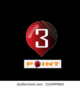 3 Point logo Images Design Vector,logotype circle vector design for sport,shop