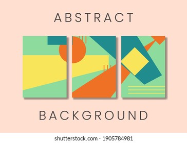 3 Poster, abstrakter Hintergrund, farbige, abstrakte Hintergrundstruktur