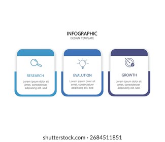 3 proceso infografía flechas Plantilla de diseño. Presentación de Planificación, Marketing, Estrategia y Negocios. Ilustración vectorial.