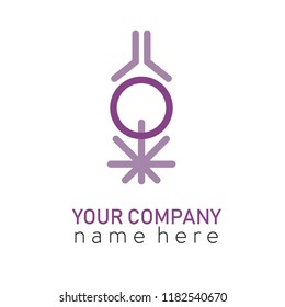 3 purple symbols meaning mind body and soul healthcare logo