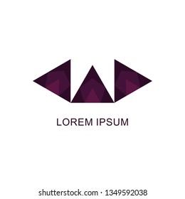 3 purple triangle logo