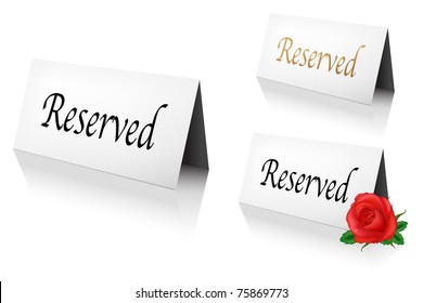 3 Reserved Sign, Isolated On White Background, Vector Illustration