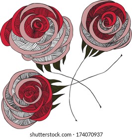 3 roses