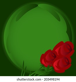 3 roses, gradient