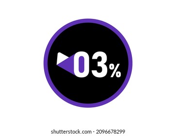 3% Round design vector, 3 percent images
