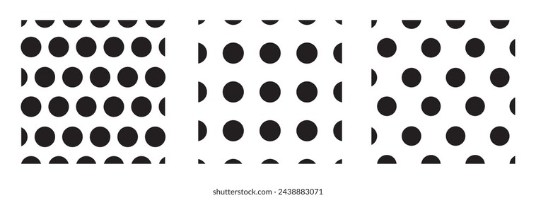 3 Seamless dotted patterns. Abstract surfece eps10