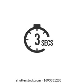 3 seconds Countdown Timer icon set. time interval icons. Stopwatch and time measurement. Stock Vector illustration isolated on white background.