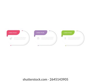 3 section infographic process workflow template