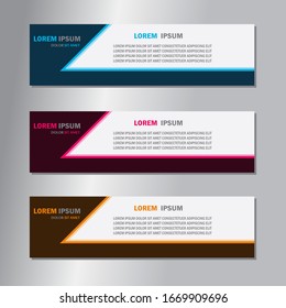 3 conjunto de fondo de banner. diseño moderno de banner. ilustración vectorial.