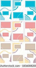 3 set of blank and form for your text for mobile devices or paper stuff