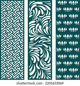 3 Set Design For jali, Laser, Cnc, Graphic.
