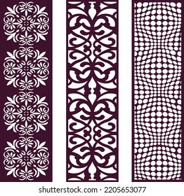 Diseño De 3 Set Para Jali, Laser, Cnc, Gráfico.