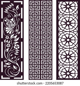 3 Set Design For jali, Laser, Cnc, Graphic.
