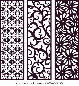Diseño De 3 Set Para Jali, Laser, Cnc, Gráfico.