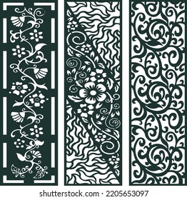 3 Set Design For jali, Laser, Cnc, Graphic.
