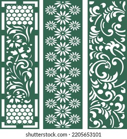 Diseño De 3 Set Para Jali, Laser, Cnc, Gráfico.