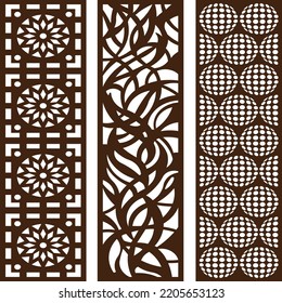Diseño De 3 Set Para Jali, Laser, Cnc, Gráfico.