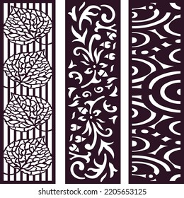 3 Set Design For jali, Laser, Cnc, Graphic.