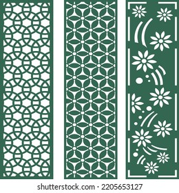 Diseño De 3 Set Para Jali, Laser, Cnc, Gráfico.