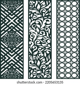 Diseño De 3 Set Para Jali, Laser, Cnc, Gráfico.