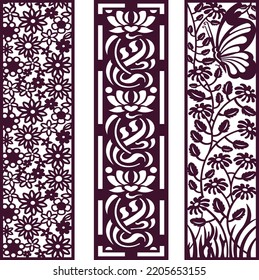 Diseño De 3 Set Para Jali, Laser, Cnc, Gráfico.