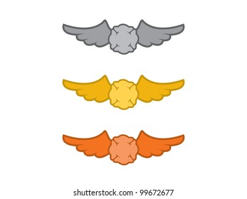 3 set of Wing Badges.