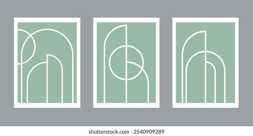 3 sets of abstract wall decorations that have a simple and aesthetic impression