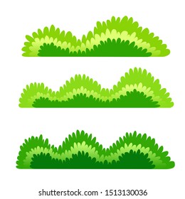 3 sets of grass with modern design concept. vector illustration