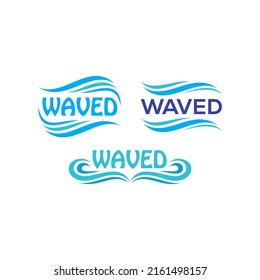 3 Simple Wave Logo Icon Vector Illustration Template