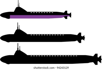 3 sizes of popular nuclear submarines