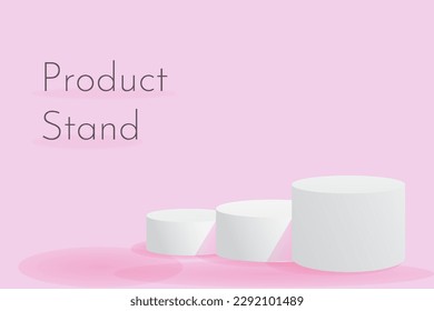 3 Stand Product Display Pink 