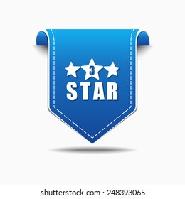 3 Star Blue Vector Icon Design