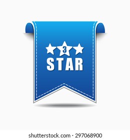 3 Star Blue Vector Icon Design