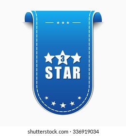 3 Star Blue Vector Icon Design