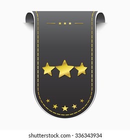 3 Star golden Vector Icon Design
