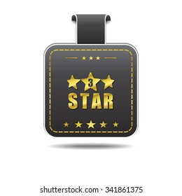 3 Star golden Vector Icon Design