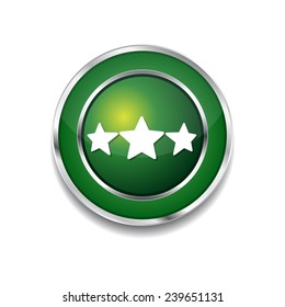 3 Star Green Vector Icon Button