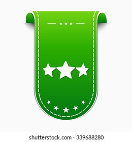 3 Star Green Vector Icon Design