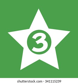 3 Star Hotel Icon design Illustration